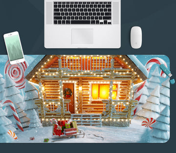 3D Snow House 51208 Christmas Desk Mat Xmas