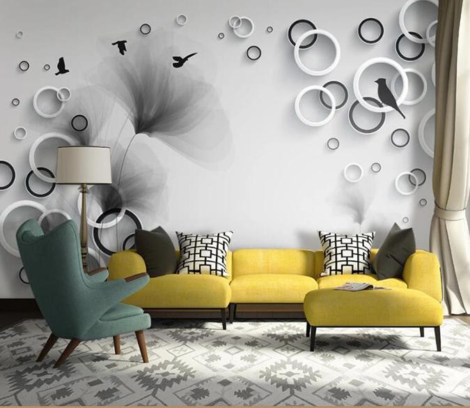 3D Geometric Circle 1212 Wall Murals Wallpaper AJ Wallpaper 2 