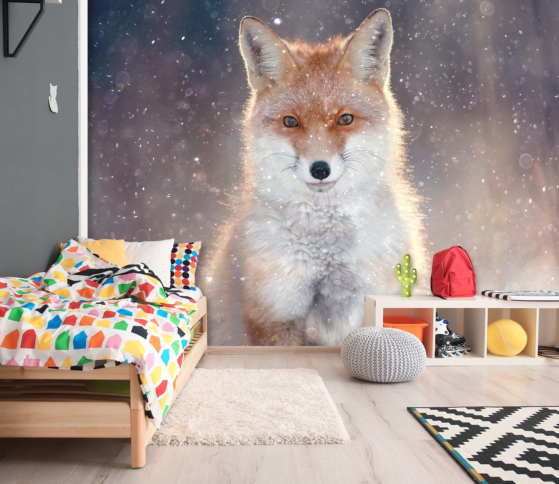3D Cute Fox 102 Wall Murals Wallpaper AJ Wallpaper 2 