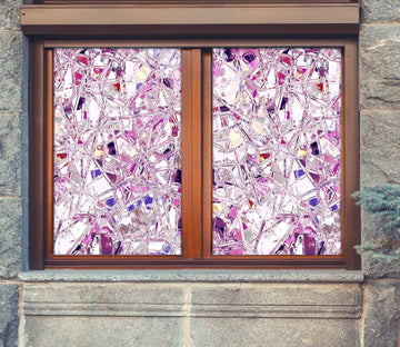 3D Glass Crack 317 Window Film Print Sticker Cling Stained Glass UV Block