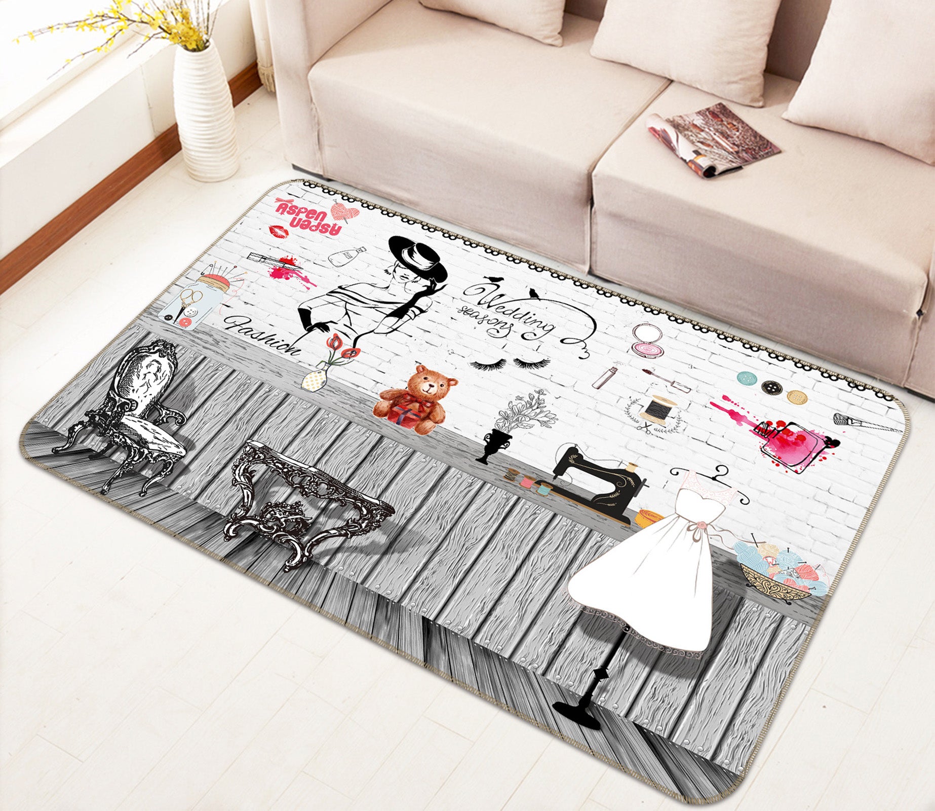 3D Dress Tailor 65113 Non Slip Rug Mat