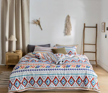 3D Rhombus Triangle Pattern 30048 Bed Pillowcases Quilt