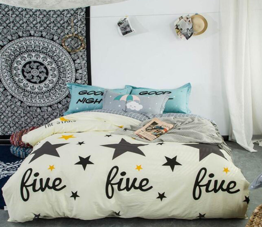 3D Five-Pointed Star 5124 Bed Pillowcases Quilt