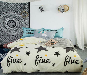 3D Five-Pointed Star 5124 Bed Pillowcases Quilt