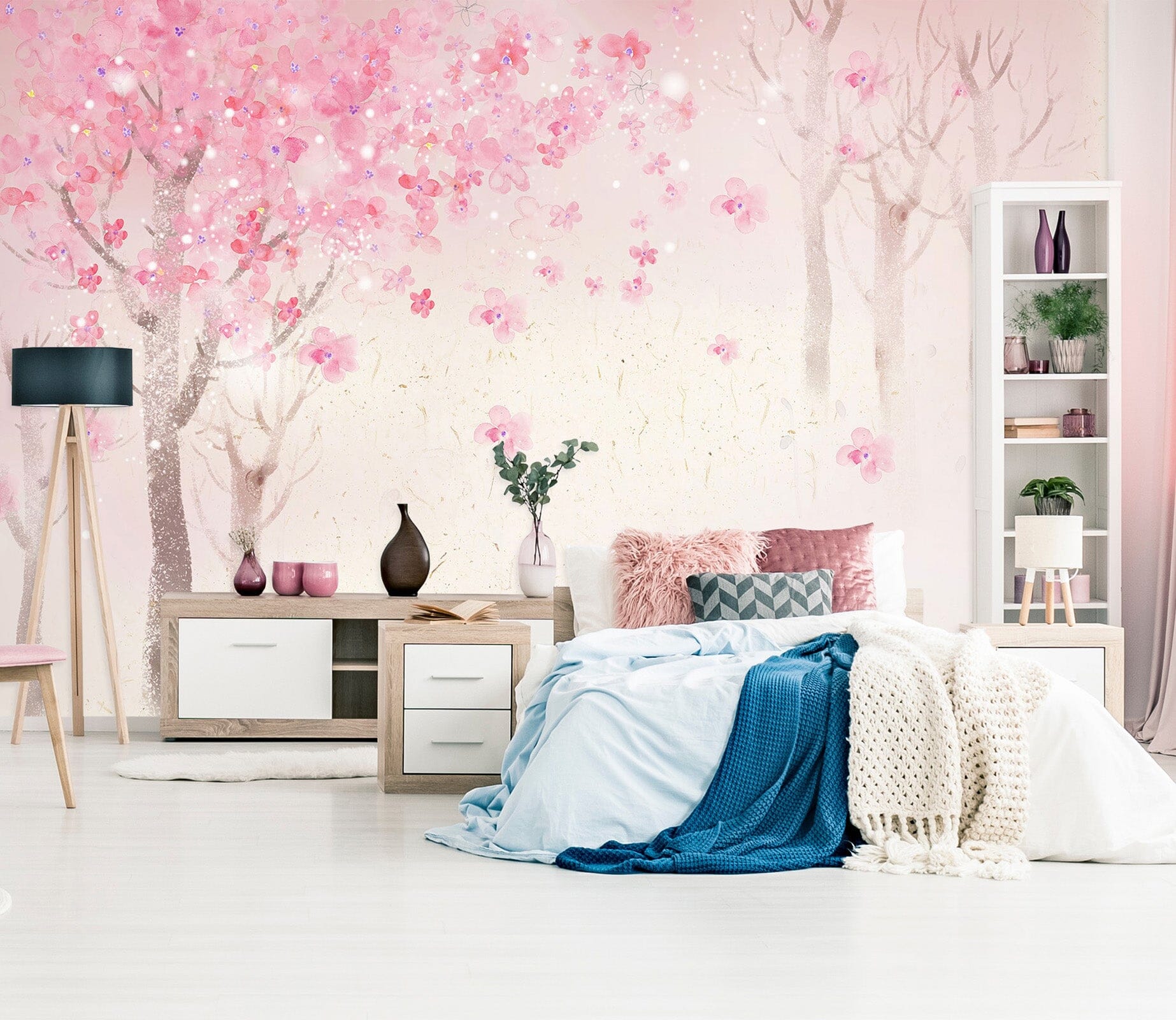 3D Peach Blossom 1609 Wall Murals Wallpaper AJ Wallpaper 2 