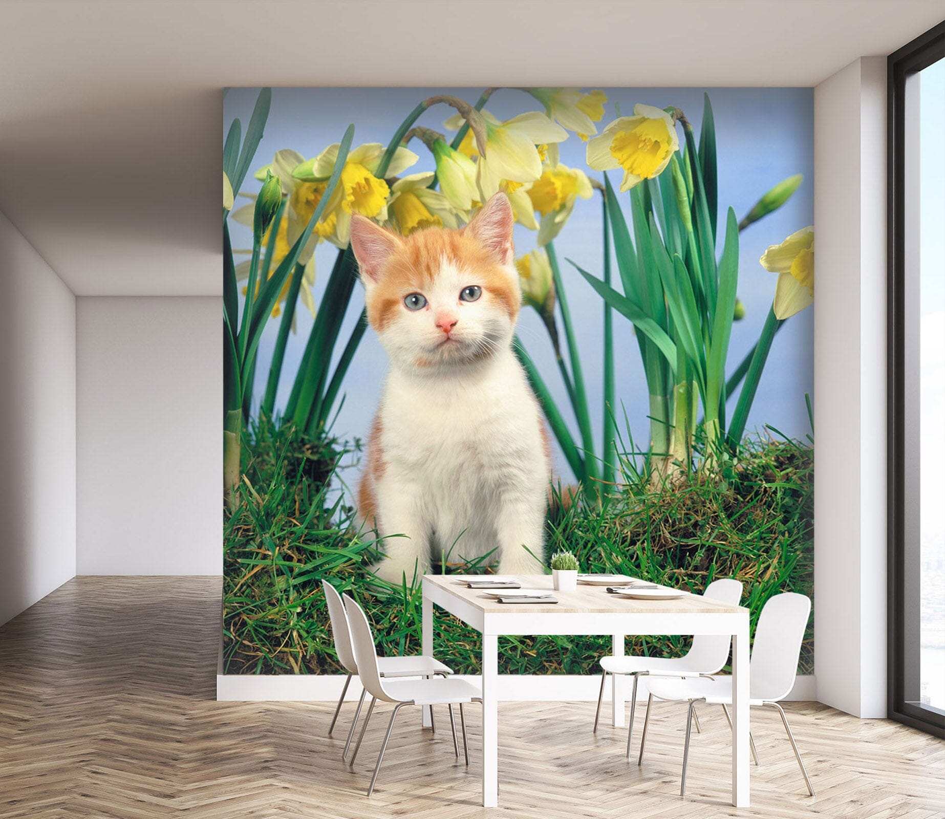 3D Orange Cat 171 Wall Murals Wallpaper AJ Wallpaper 2 