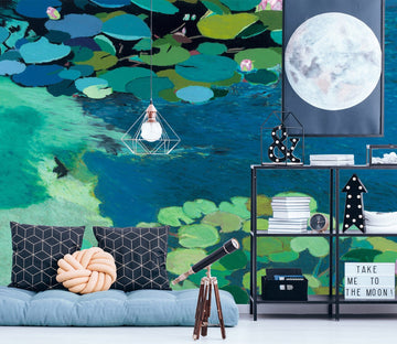 3D Lotus Pond 218 Allan P. Friedlander Wall Mural Wall Murals Wallpaper AJ Wallpaper 2 