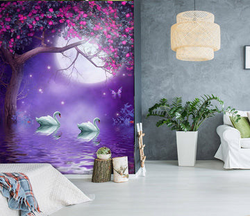 3D Swan Lake 1980 Wall Murals Wallpaper AJ Wallpaper 2 