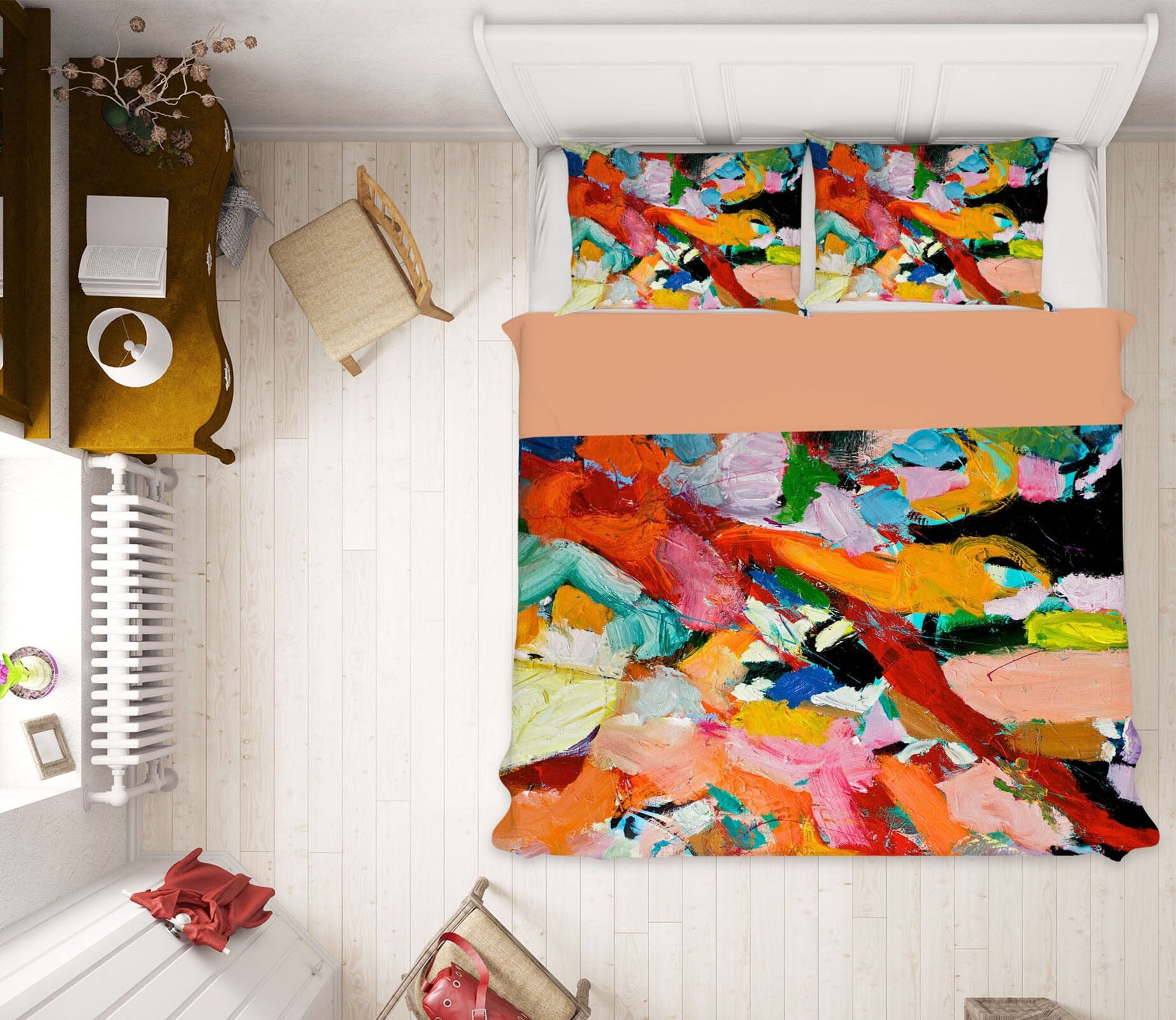 3D Color Graffiti 123 Allan P. Friedlander Bedding Bed Pillowcases Quilt Quiet Covers AJ Creativity Home 