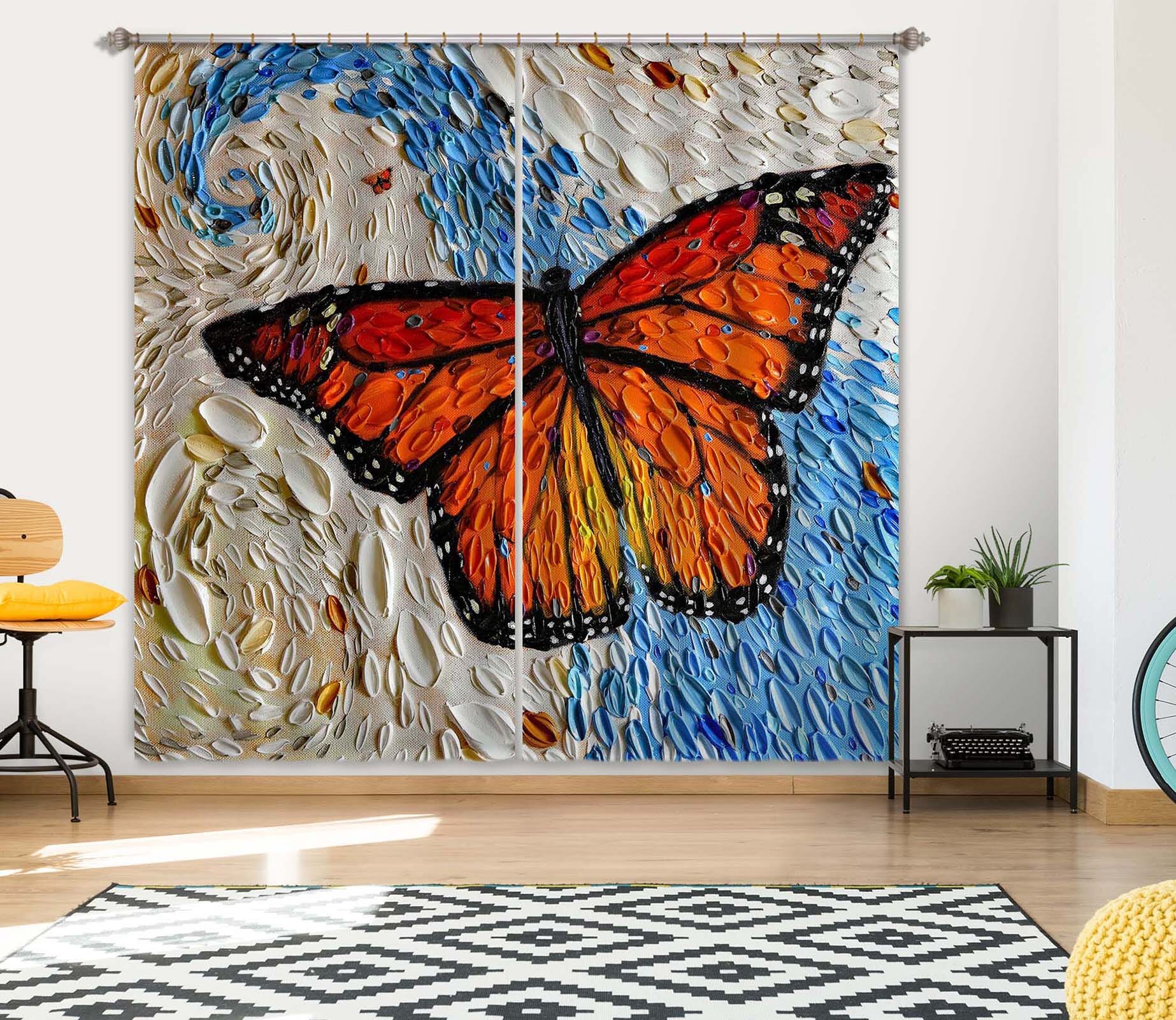3D Butterfly Specimen 063 Dena Tollefson Curtain Curtains Drapes Curtains AJ Creativity Home 