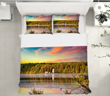 3D Lakeside Forest 8544 Beth Sheridan Bedding Bed Pillowcases Quilt