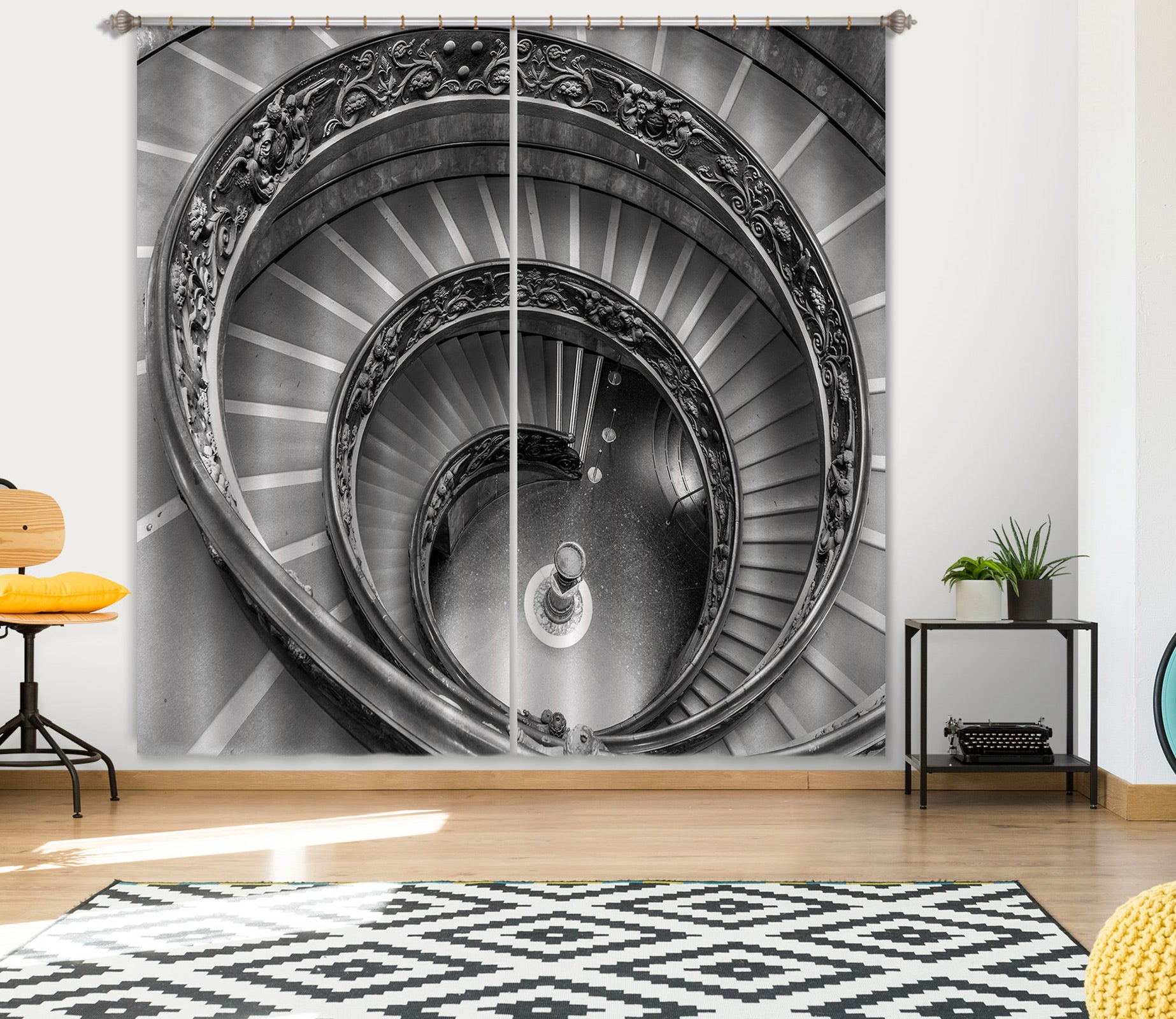 3D Spiral Staircase 027 Assaf Frank Curtain Curtains Drapes