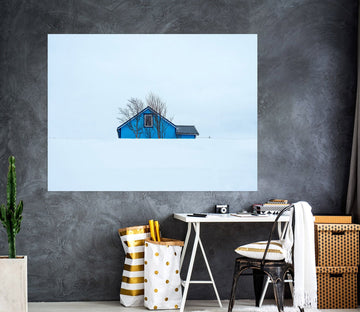3D Little Blue House 172 Marco Carmassi Wall Sticker Wallpaper AJ Wallpaper 2 