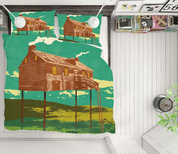 3D House Cooking Smoke 2112 Showdeer Bedding Bed Pillowcases Quilt Quiet Covers AJ Creativity Home 