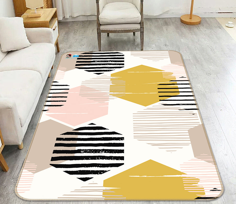 3D Hexagon Pattern 64045 Non Slip Rug Mat