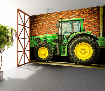 3D Green Hummer 091 Vehicle Wall Murals