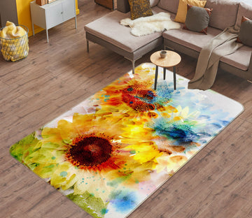 3D Flowers 26123 Non Slip Rug Mat