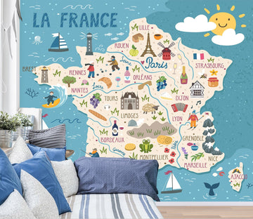 3D Five Star Pattern 2107 World Map Wall Murals Wallpaper AJ Wallpaper 2 