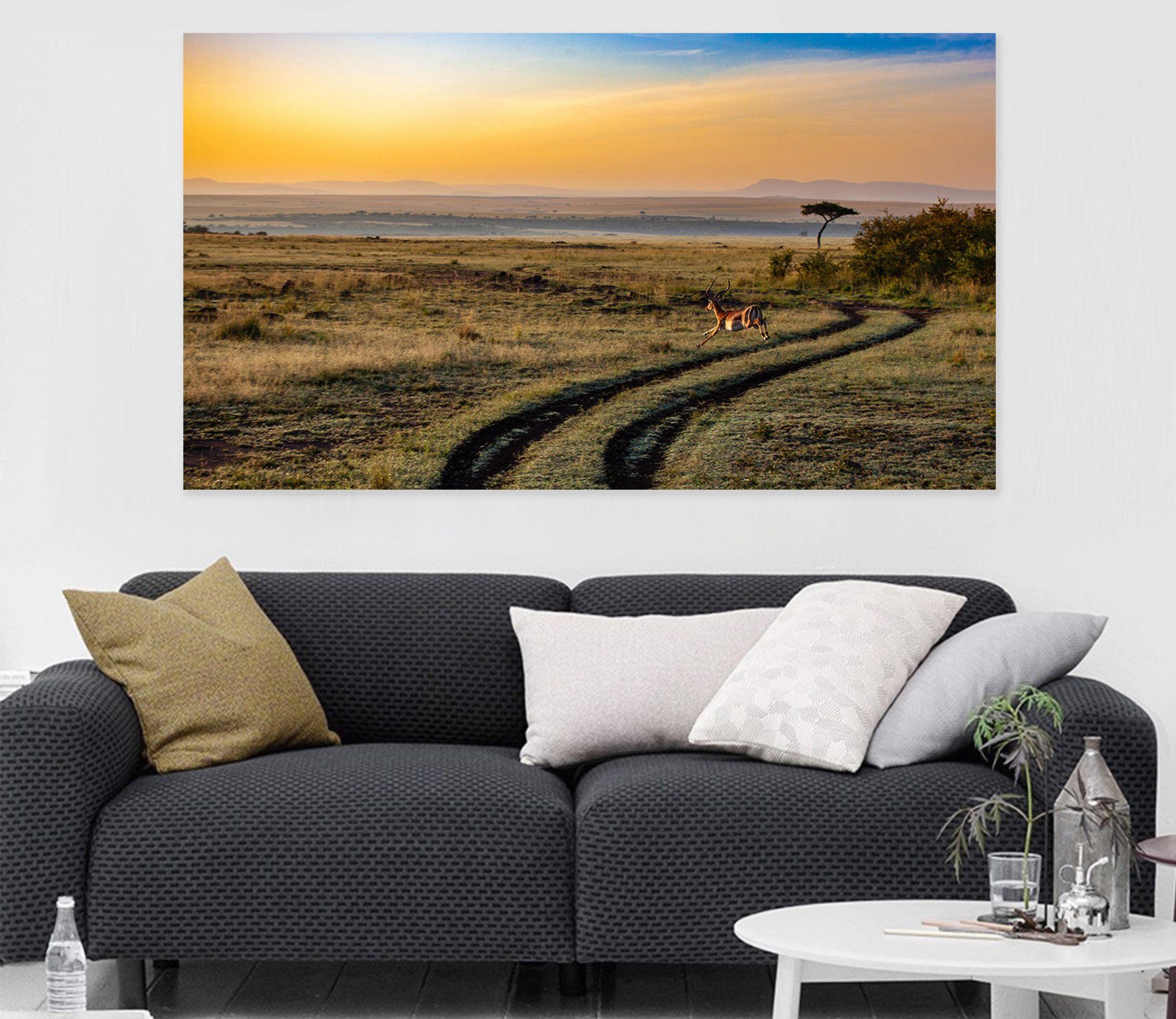 3D Sunset Antelope 29 Animal Wall Stickers Wallpaper AJ Wallpaper 2 
