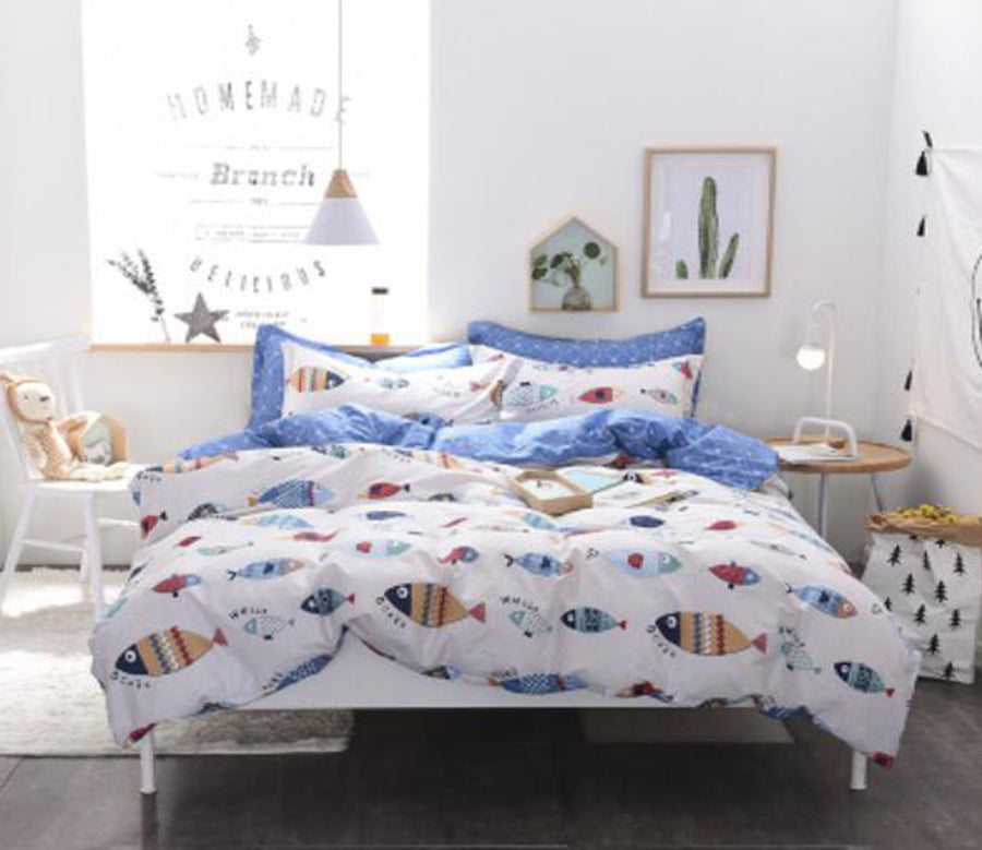 3D Color Fish 30173 Bed Pillowcases Quilt