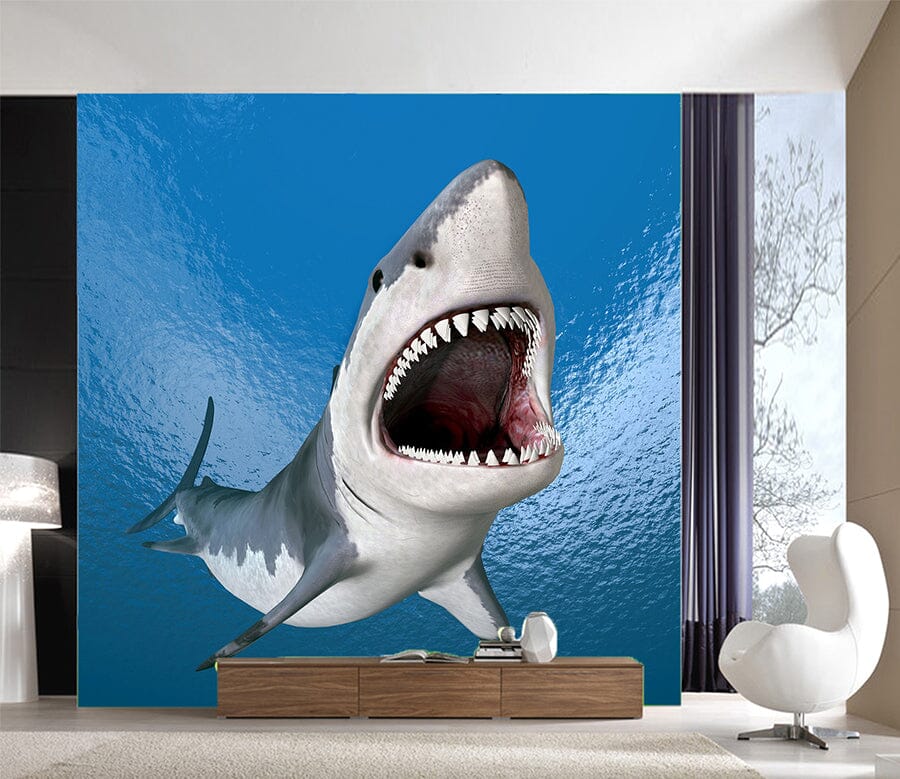 3D Great White Shark 1011 Wall Murals Wallpaper AJ Wallpaper 2 