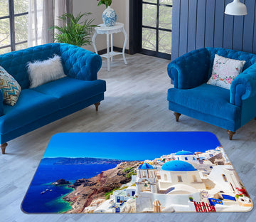 3D Seaside Houses 34108 Non Slip Rug Mat