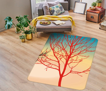 3D Red Dead Tree 76168 Non Slip Rug Mat