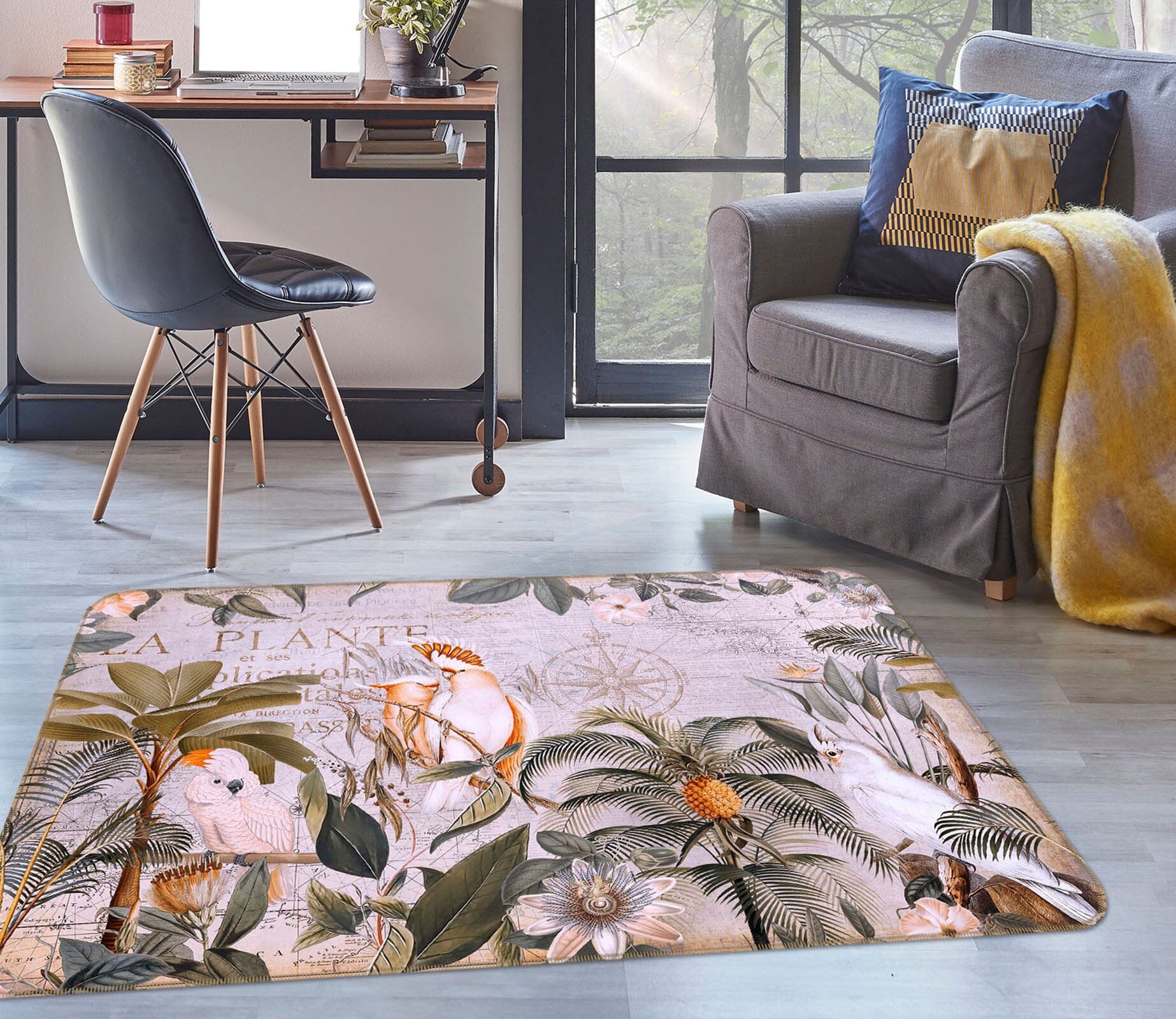 3D Parrot Friend 1042 Andrea haase Rug Non Slip Rug Mat Mat AJ Creativity Home 