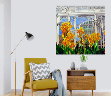 3D Yellow Flowers 110119 Matthew Holden Bates Wall Sticker