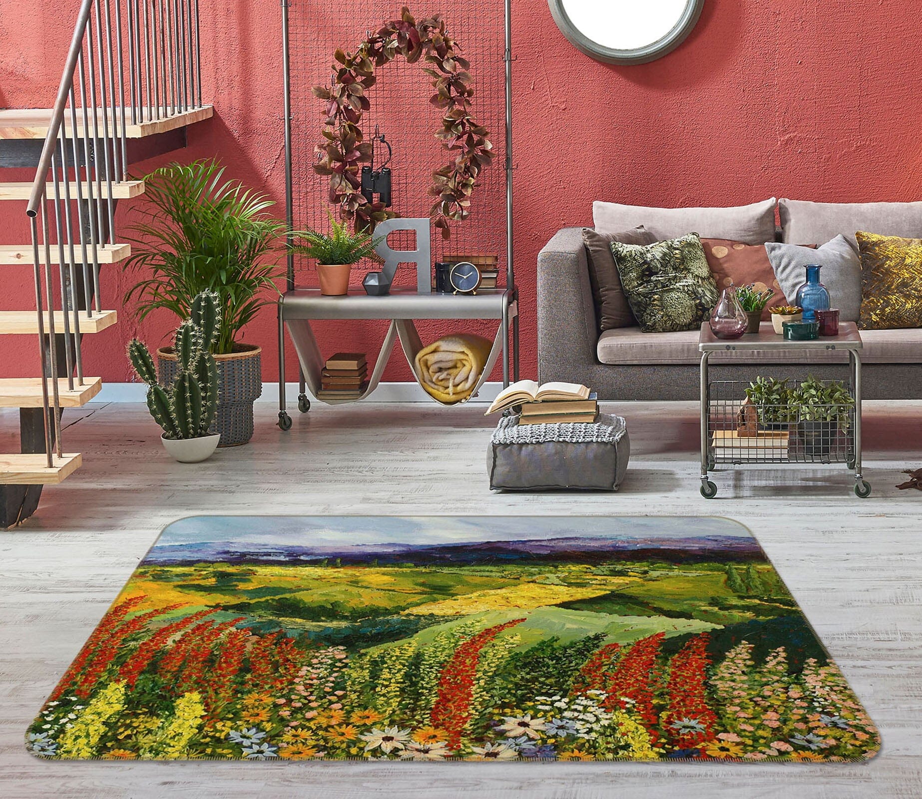 3D Spring Wind Garden 1009 Allan P. Friedlander Rug Non Slip Rug Mat Mat AJ Creativity Home 