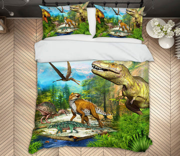 3D Dinosaur 13076 Bed Pillowcases Quilt