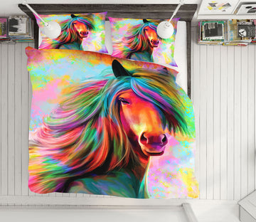 3D Color Horse 60107 Bed Pillowcases Quilt