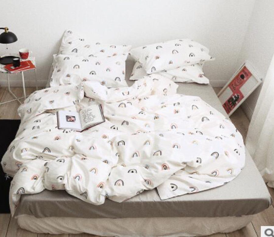 3D Small Rainbow Pattern 30134 Bed Pillowcases Quilt