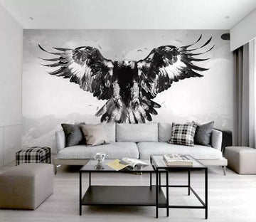 3D Black Big Bird 1091 Wall Murals Wallpaper AJ Wallpaper 2 
