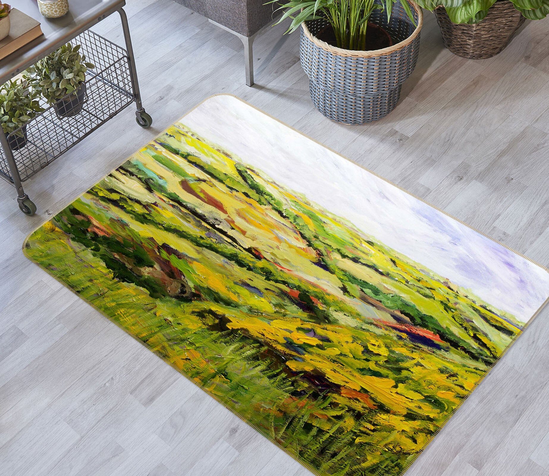 3D Painted Grassland 1084 Allan P. Friedlander Rug Non Slip Rug Mat Mat AJ Creativity Home 