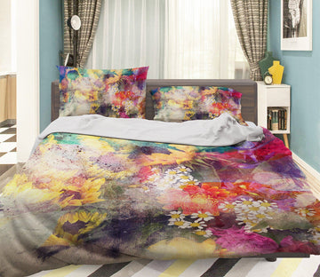 3D Sunflower White Chrysanthemum 035 Bed Pillowcases Quilt Wallpaper AJ Wallpaper 