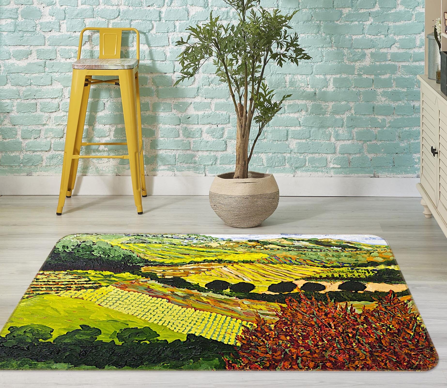 3D Red Bush 1021 Allan P. Friedlander Rug Non Slip Rug Mat Mat AJ Creativity Home 