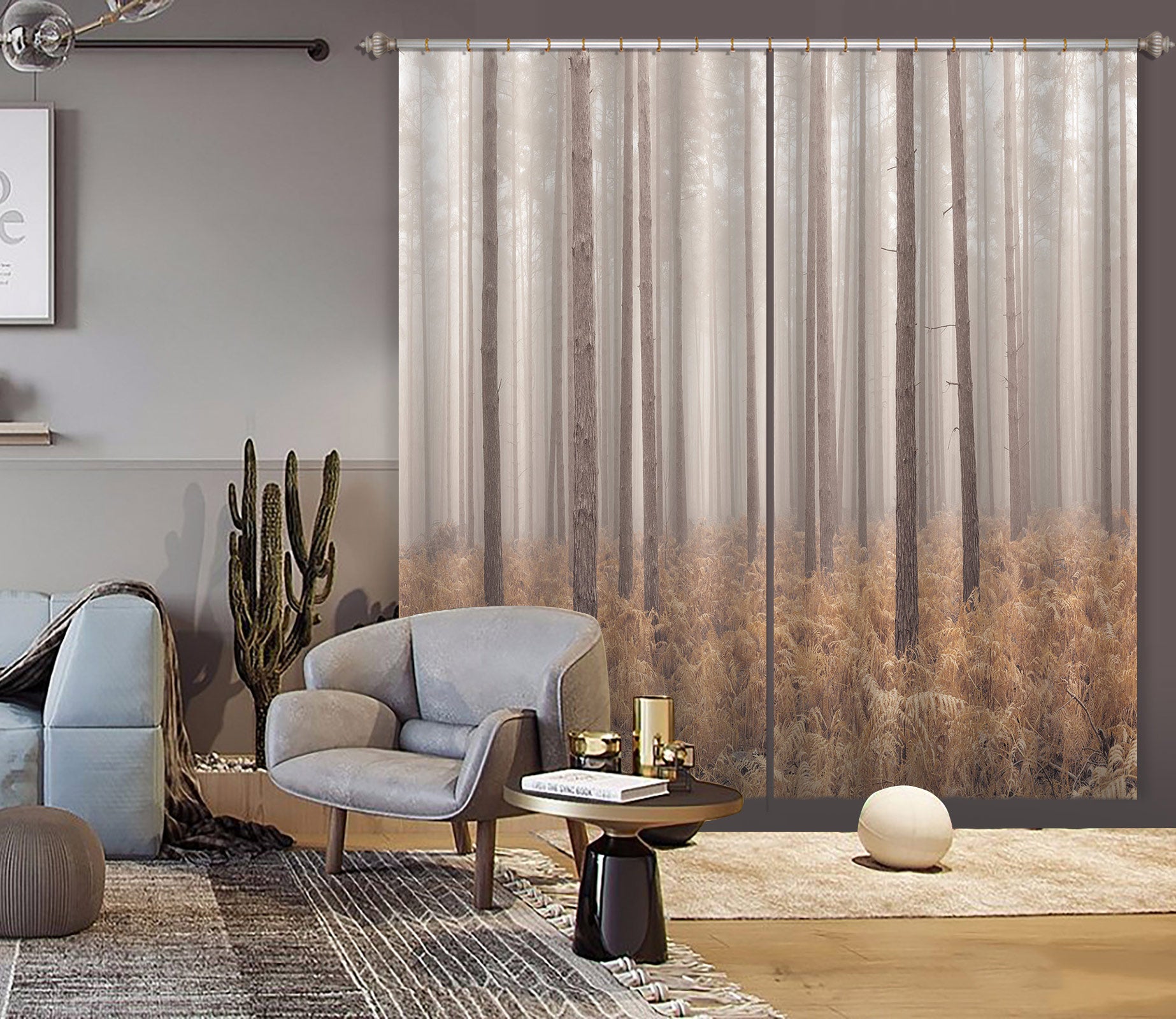 3D Forest Meadow 6590 Assaf Frank Curtain Curtains Drapes