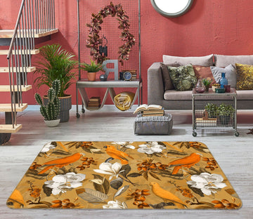 3D Flowers Birds 176 Uta Naumann Rug Non Slip Rug Mat Mat AJ Creativity Home 