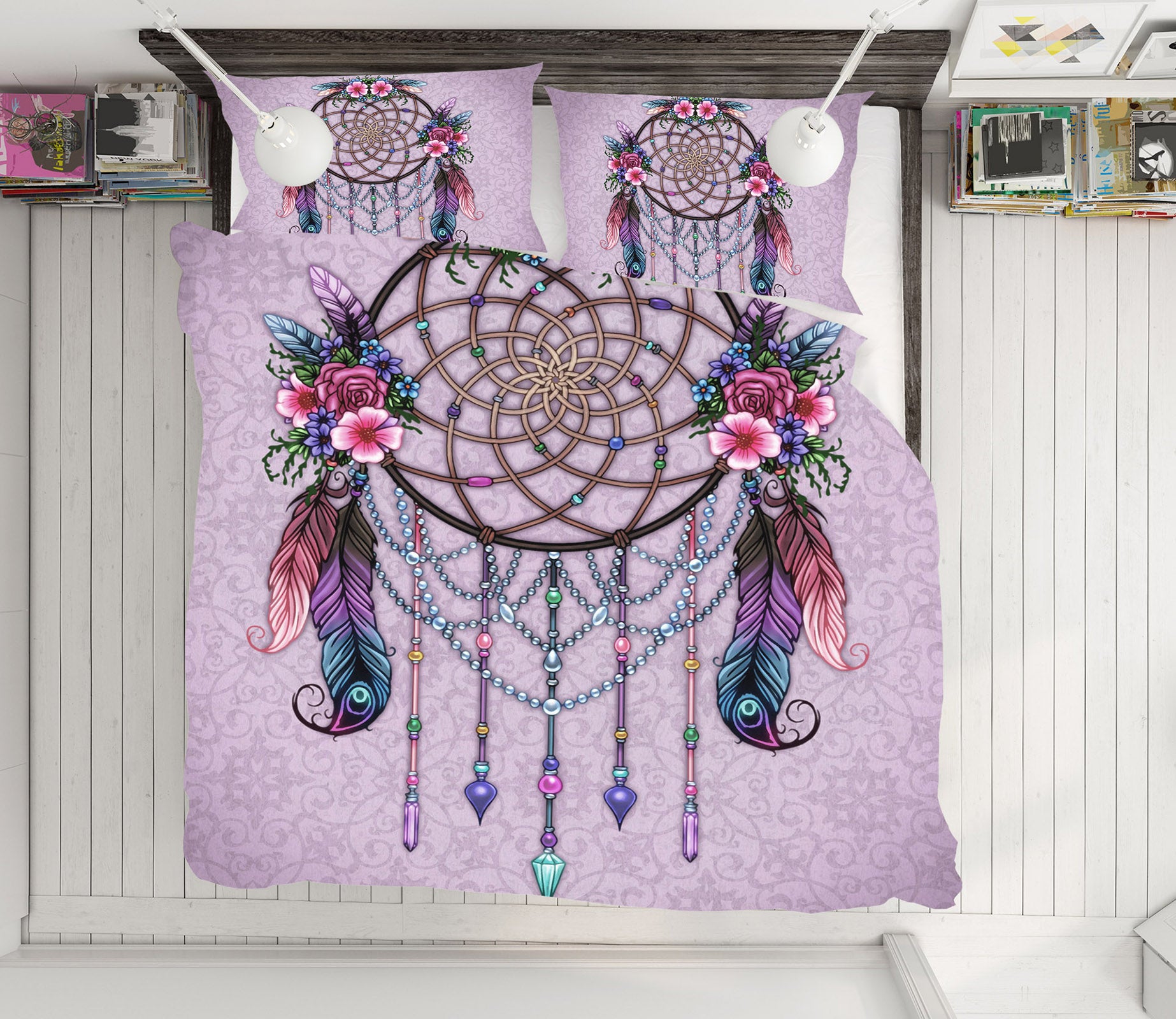 3D Feather Wind Chime 8820 Brigid Ashwood Bedding Bed Pillowcases Quilt Cover Duvet Cover