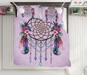 3D Feather Wind Chime 8820 Brigid Ashwood Bedding Bed Pillowcases Quilt Cover Duvet Cover