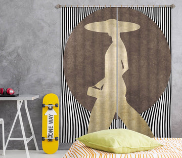 3D Hat Woman 1072 Boris Draschoff Curtain Curtains Drapes Curtains AJ Creativity Home 