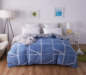 3D Curve Line 4090 Bed Pillowcases Quilt