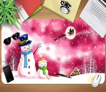 3D Cute Snowman 003 Desk Mat Mat AJ Creativity Home 