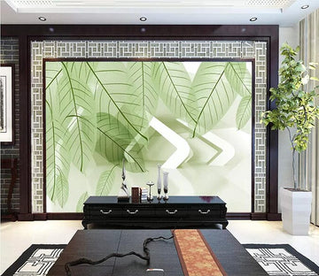 3D Green Leaf 2722 Wall Murals Wallpaper AJ Wallpaper 2 