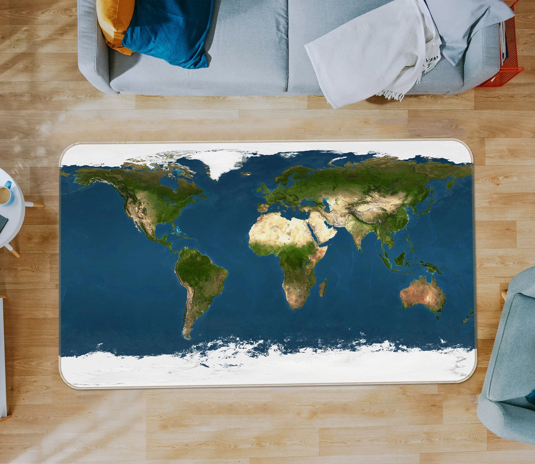 3D Green Space 319 World Map Non Slip Rug Mat Mat AJ Creativity Home 