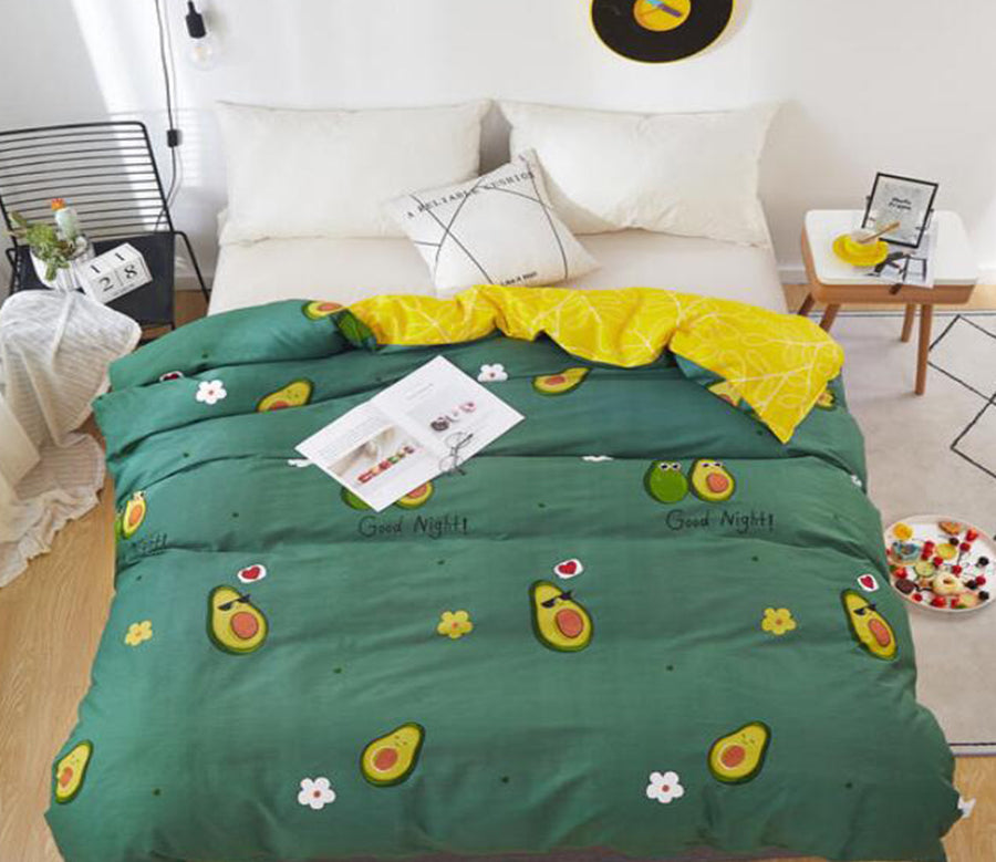 3D Dark Green Avocado 3028 Bed Pillowcases Quilt