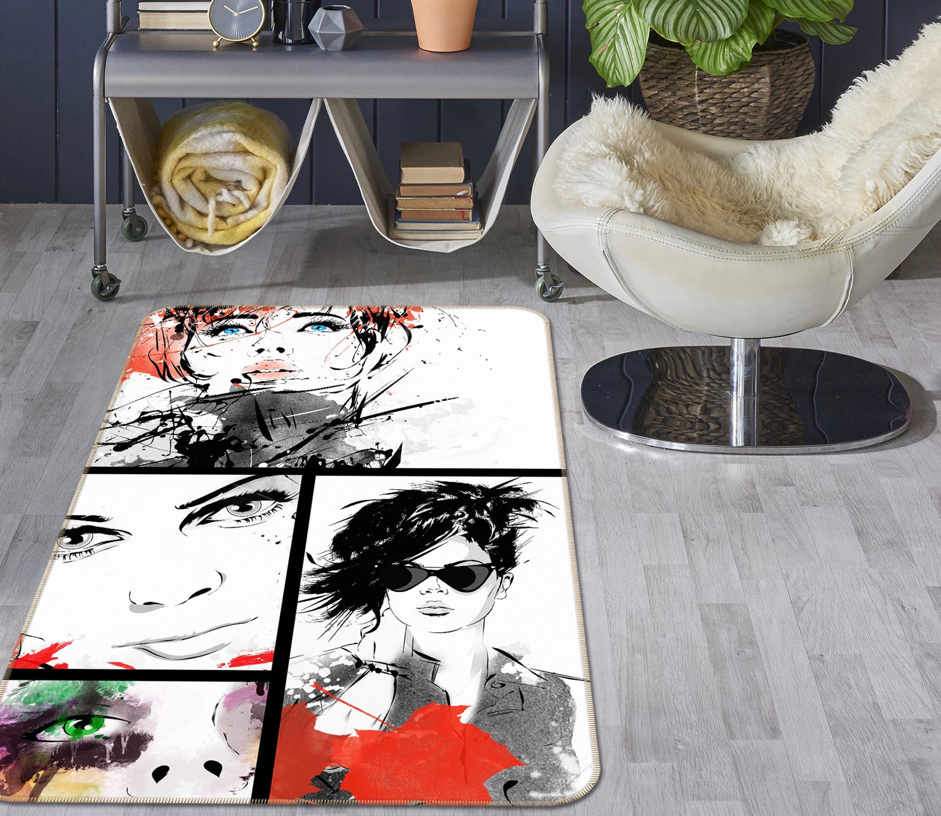 3D Sunglasses Eyes 1060 Non Slip Rug Mat