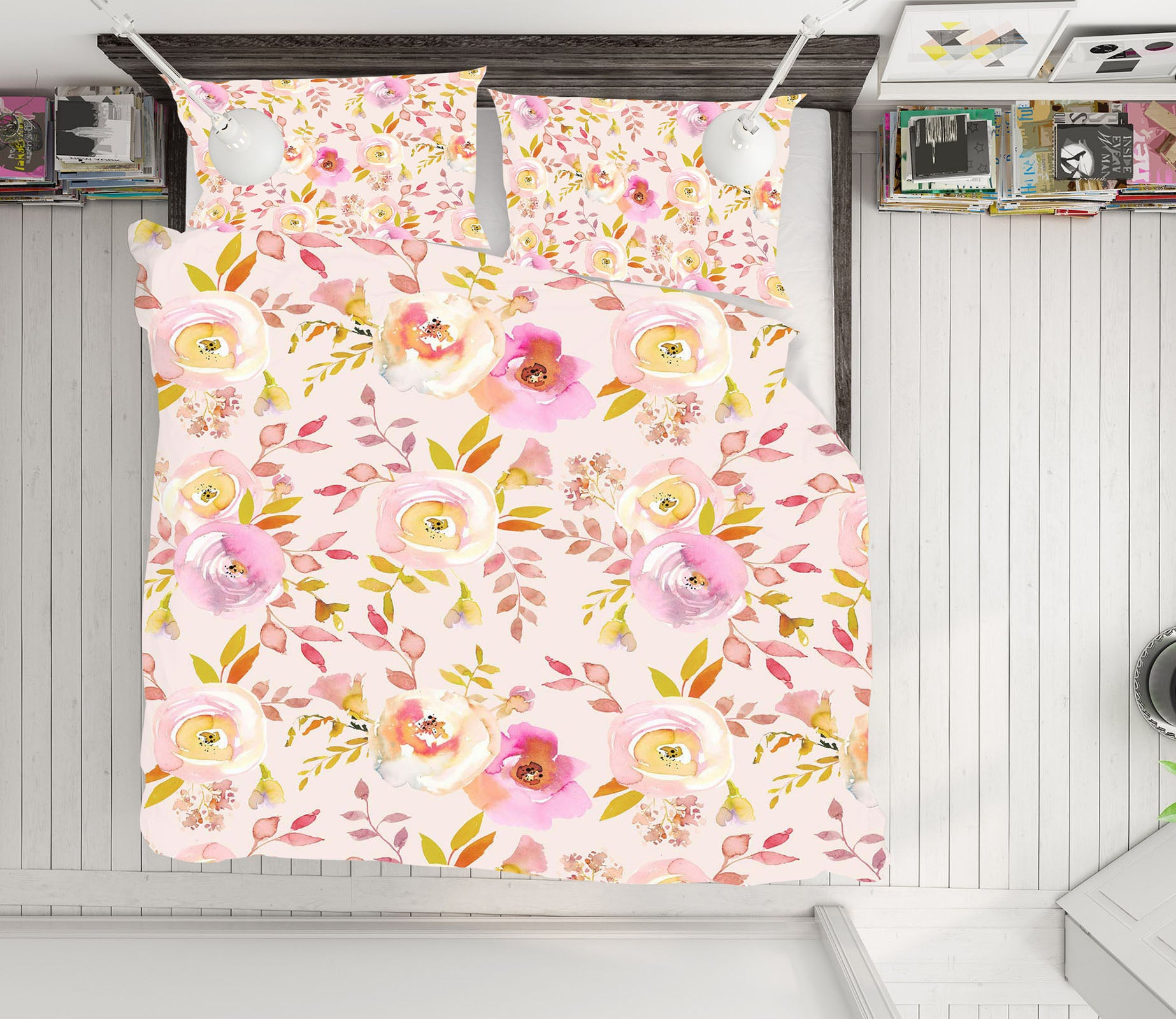 3D Red Leaf 068 Uta Naumann Bedding Bed Pillowcases Quilt