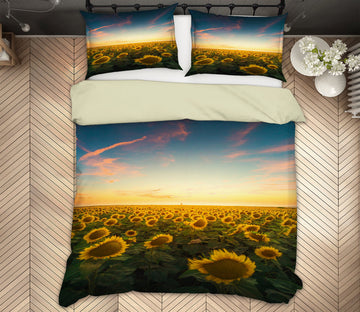 3D Sunflower Bush 59172 Bed Pillowcases Quilt